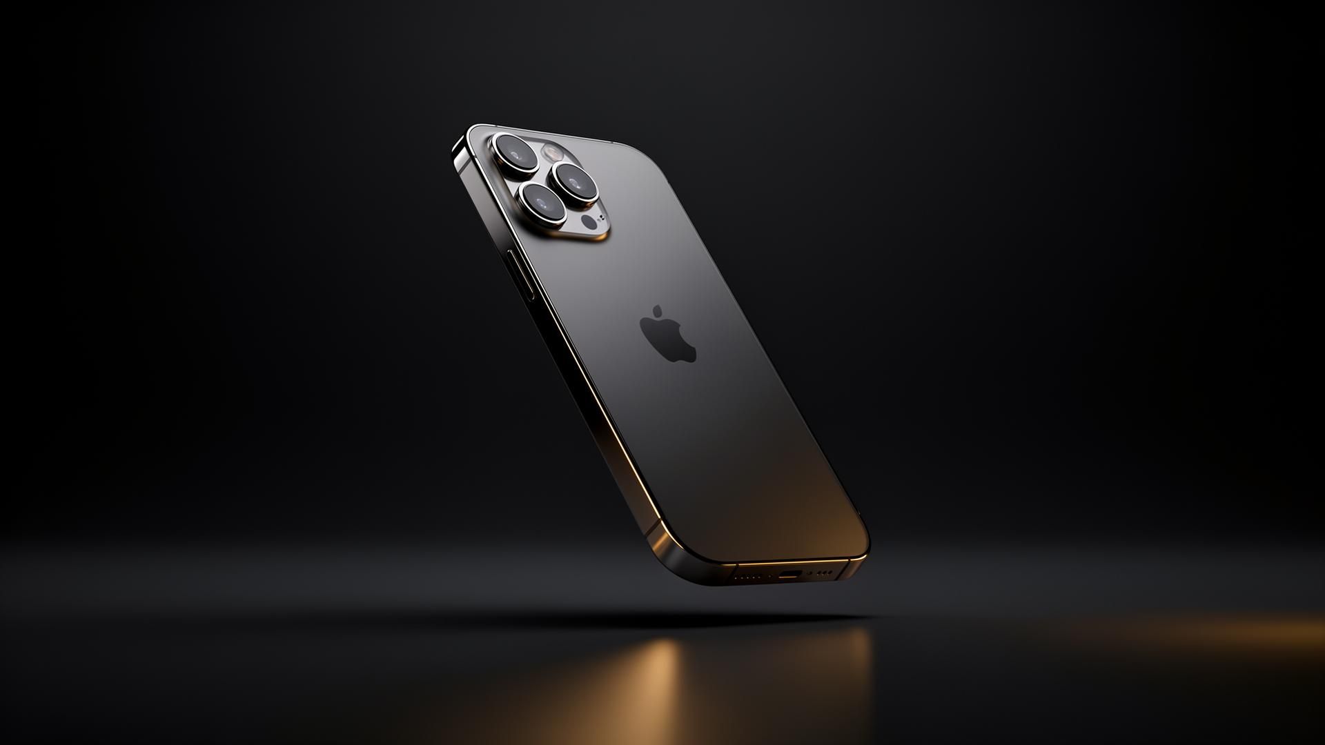 iPhone 15 Pro у золотих відблисках